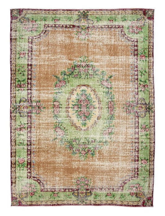 Vintage Handwoven Wool Turkish Carpet