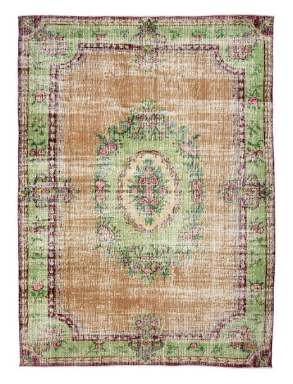Vintage Handwoven Wool Turkish Carpet-id2
