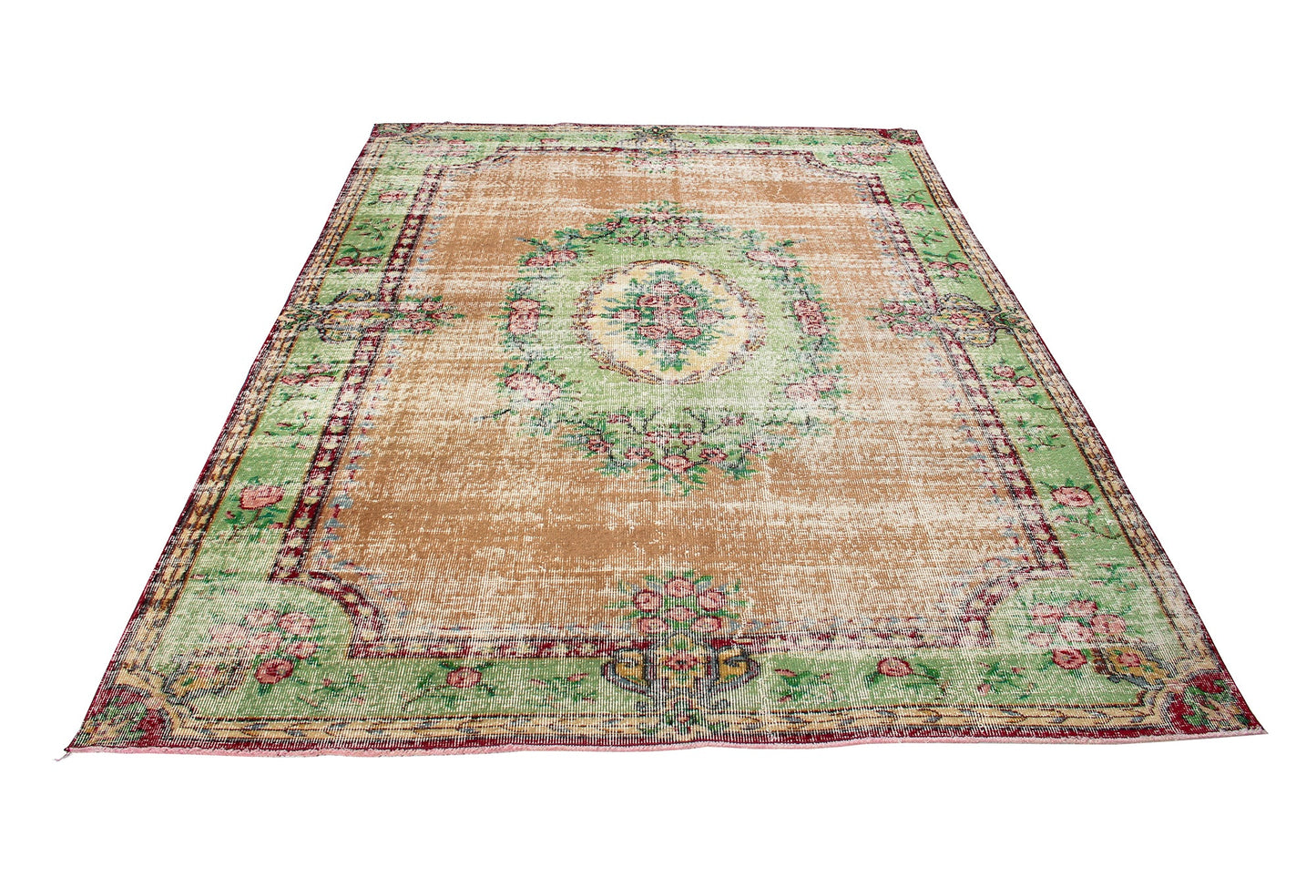 Vintage Handwoven Wool Turkish Carpet