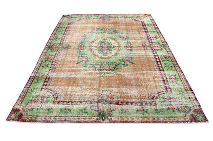 Vintage Handwoven Wool Turkish Carpet-id7
