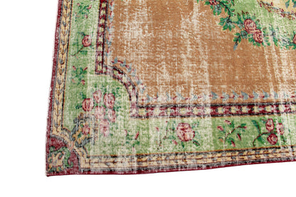 Vintage Handwoven Wool Turkish Carpet-id8
