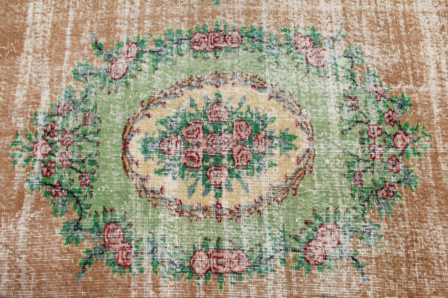 Vintage Handwoven Wool Turkish Carpet