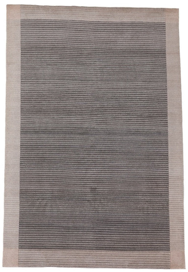 Handmade Modern Striped Wool Multicolor Tibetan Area Rug