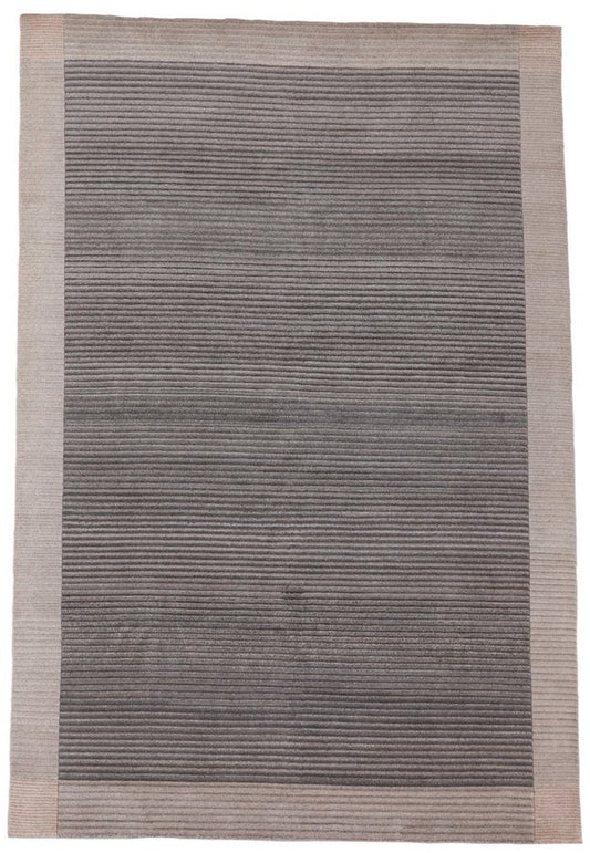 Handmade Modern Striped Wool Multicolor  Tibetan Area Rug