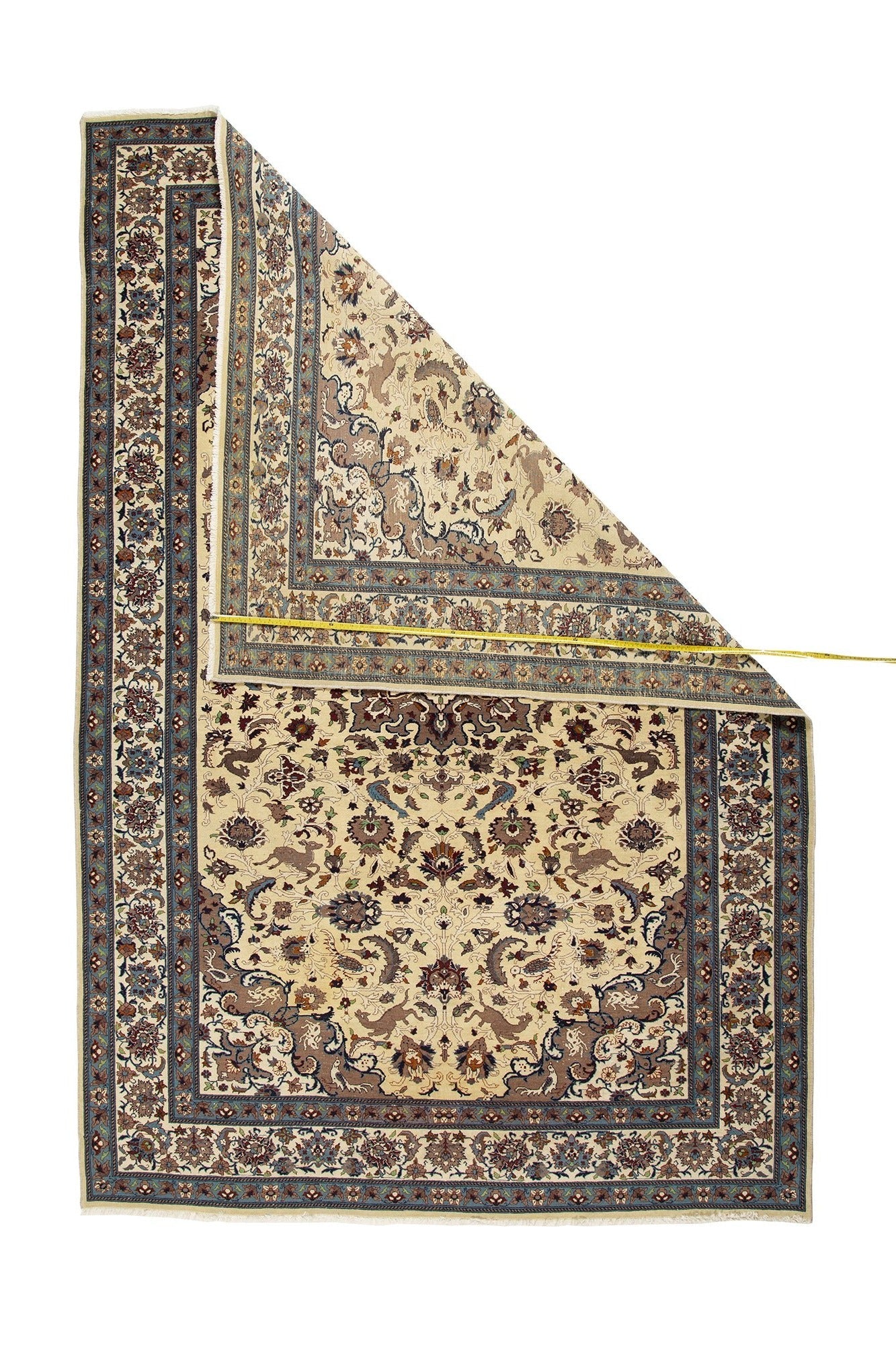 Persian Traditional Wool Hand-Knotted Nain Wool Area Rug