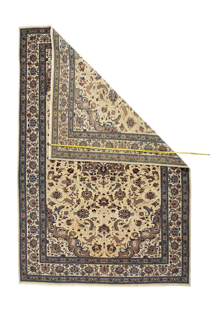 Persian Traditional Wool Hand-Knotted Nain Wool Area Rug-id4

