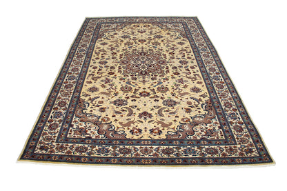 Persian Traditional Wool Hand-Knotted Nain Wool Area Rug-id6
