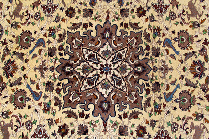 Persian Traditional Wool Hand-Knotted Nain Wool Area Rug-id8
