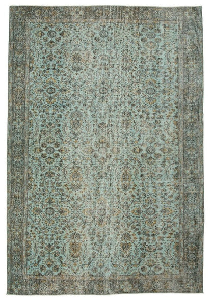 Handmade Turkish Vintage Wool Carpet Traditional Floral  Design-id2
