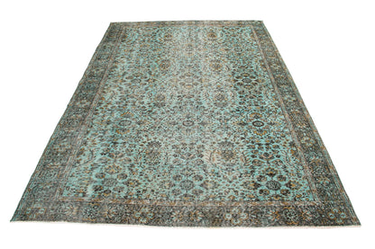 Handmade Turkish Vintage Wool Carpet Traditional Floral  Design-id6
