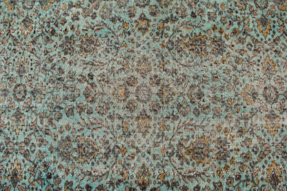 Handmade Turkish Vintage Wool Carpet Traditional Floral  Design-id8
