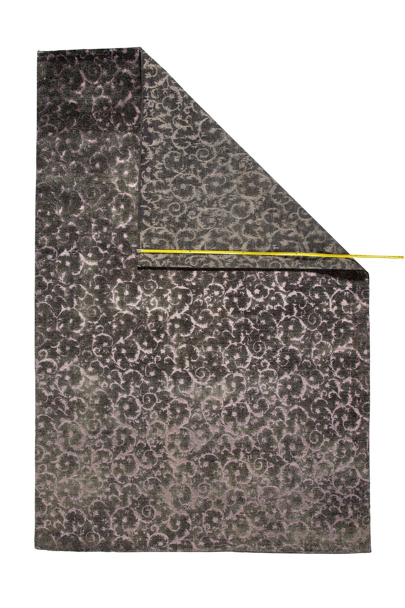 Indian Modern Carpet With Allover Acanthus and Floral Pattern