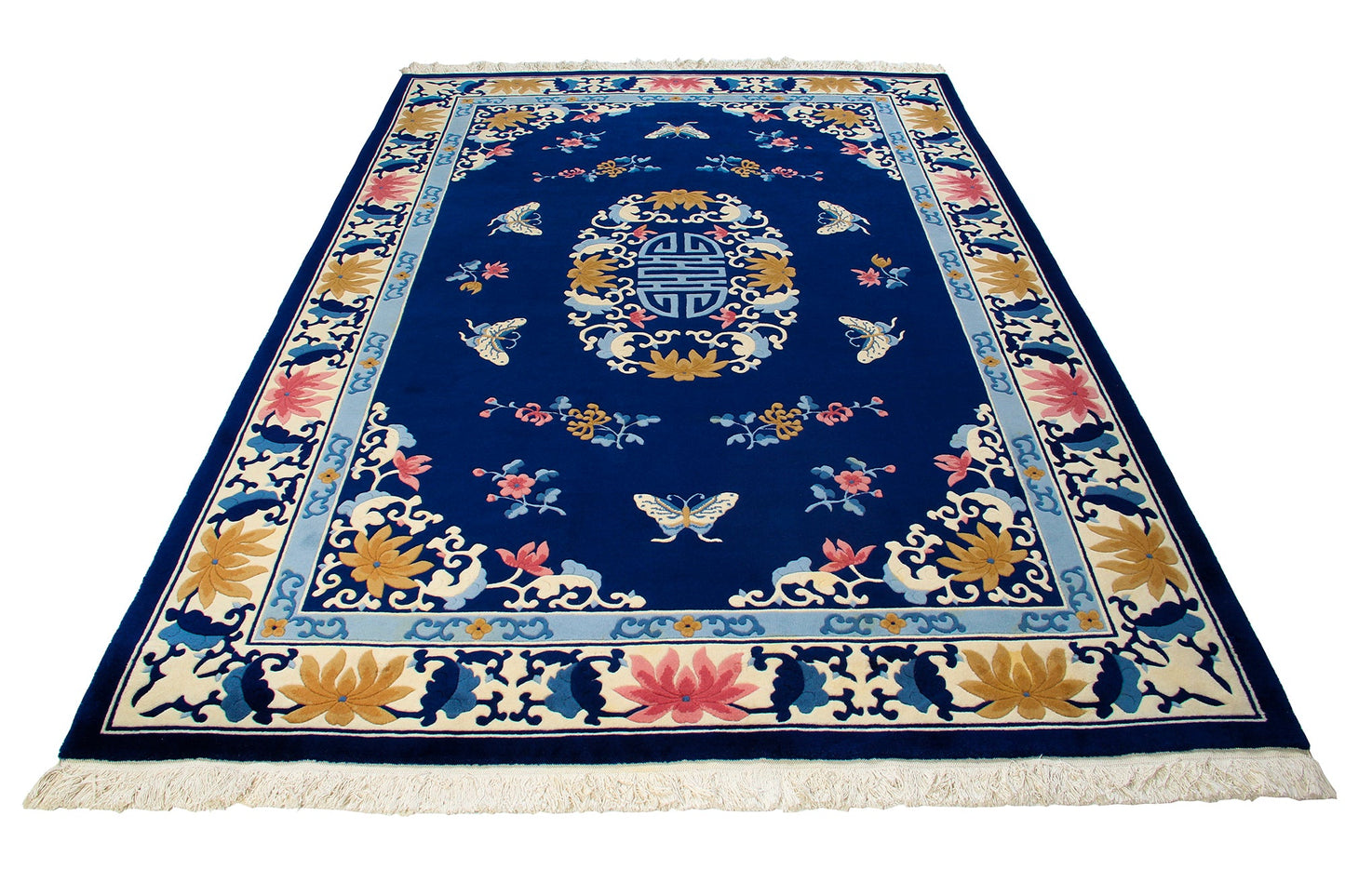 Traditional Wool & Silk China Area Rug With A Floral Design product image #27555778101418