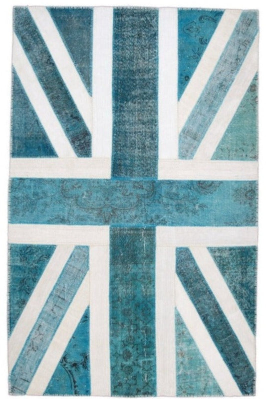Vintage Design Patchwork Union Jack Turkish Rug