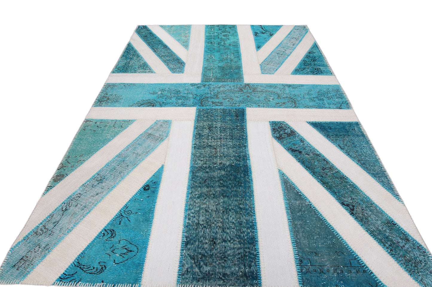 Vintage Design Patchwork Union Jack Turkish Rug