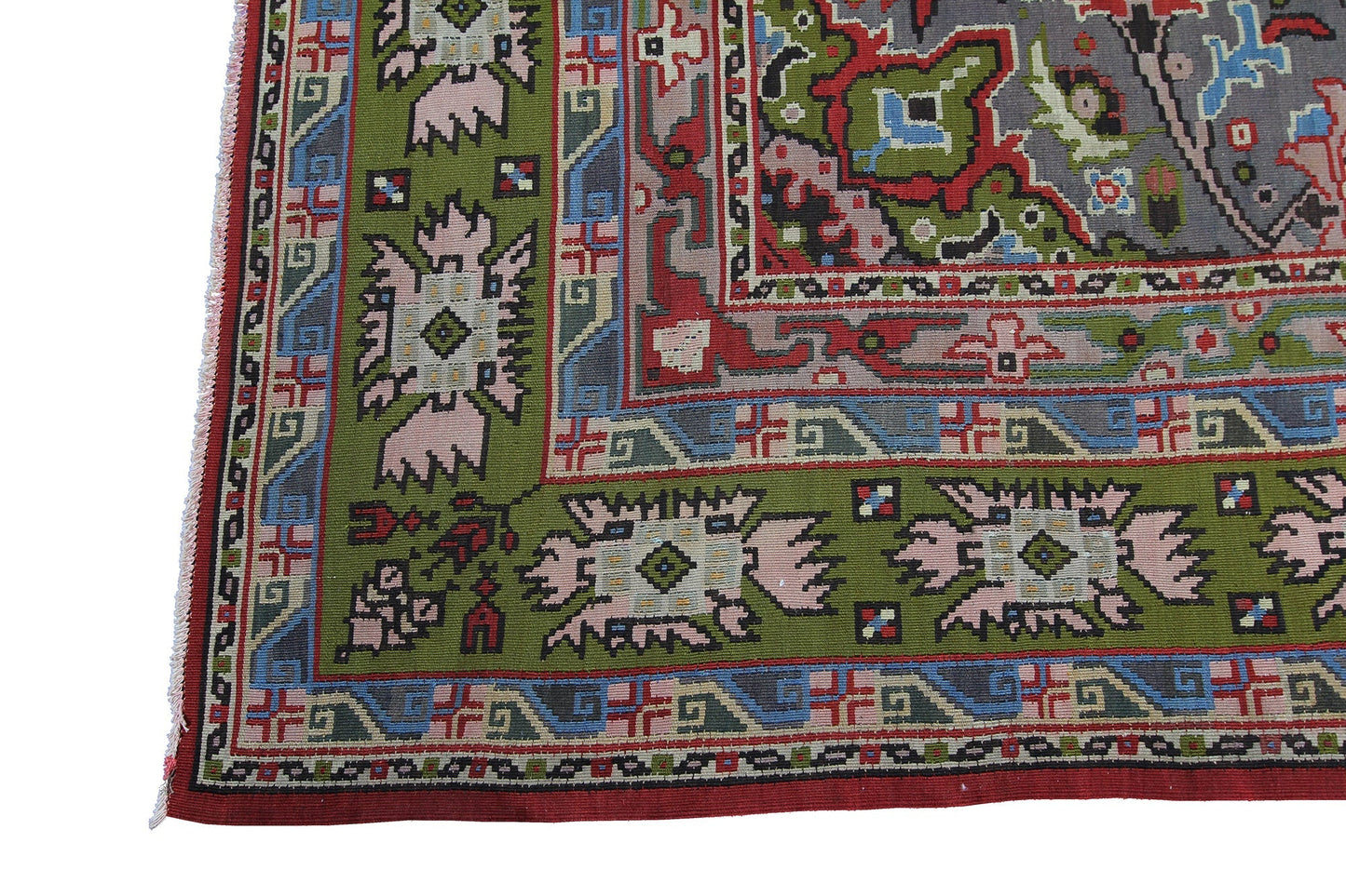 Turkish Antique Kilim Handmade Wool Rug