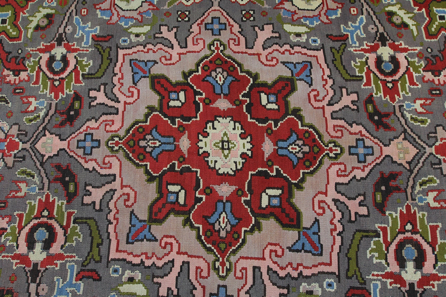 Turkish Antique Kilim Handmade Wool Rug
