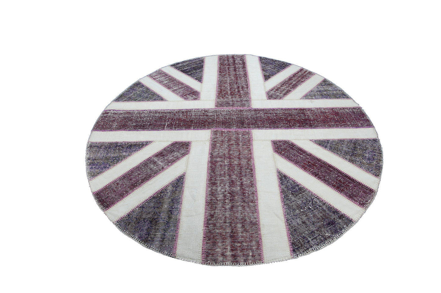 Vintage Patchwork Union Jack Turkish Oval Rug