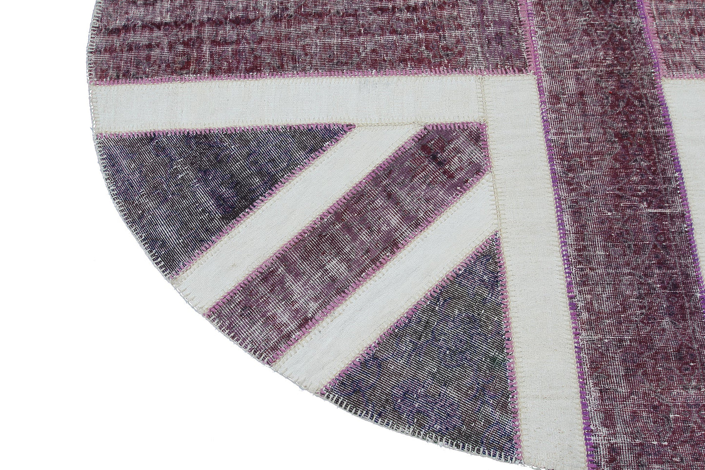 Vintage Patchwork Union Jack Turkish Oval Rug