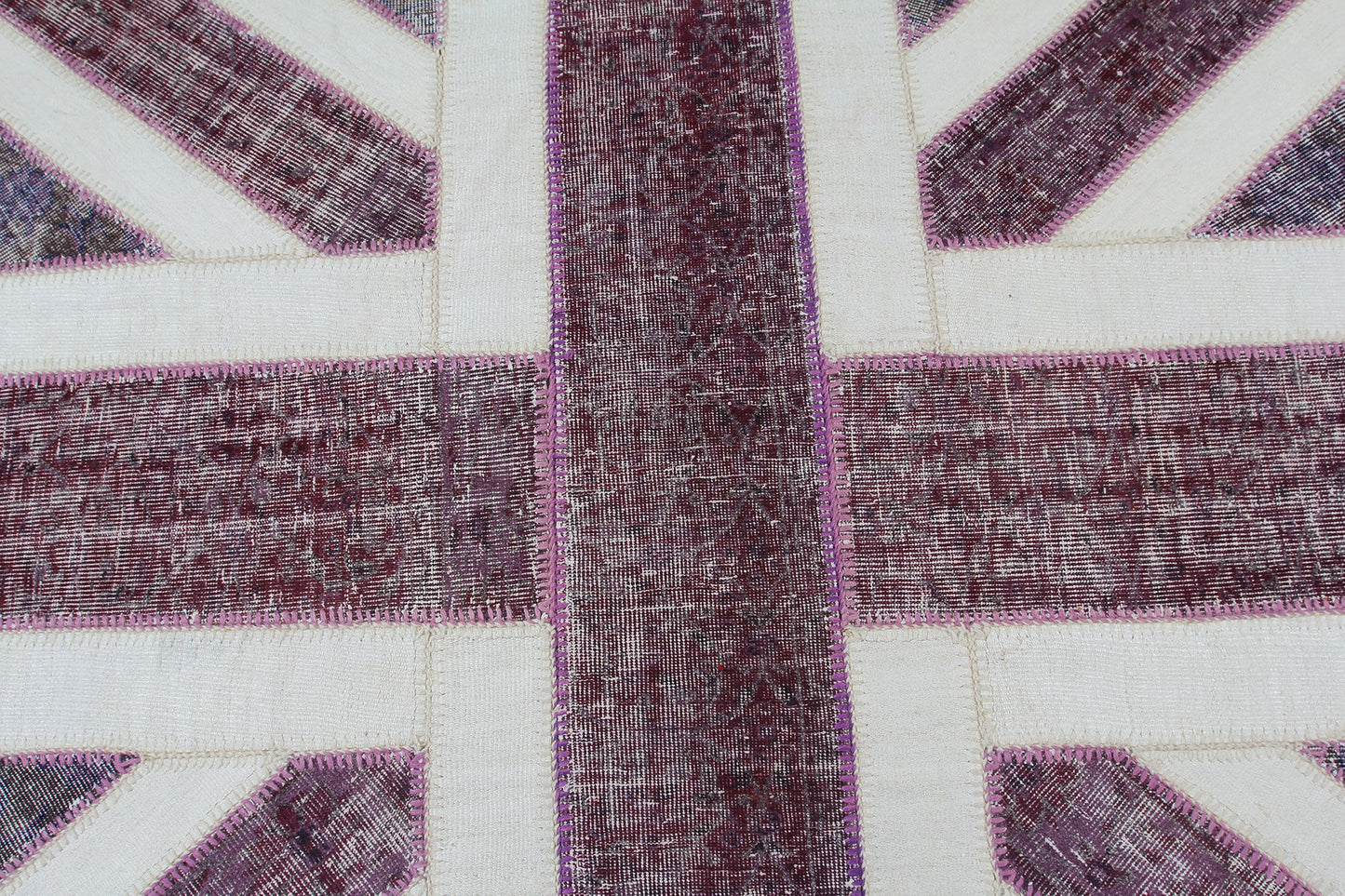 Vintage Patchwork Union Jack Turkish Oval Rug