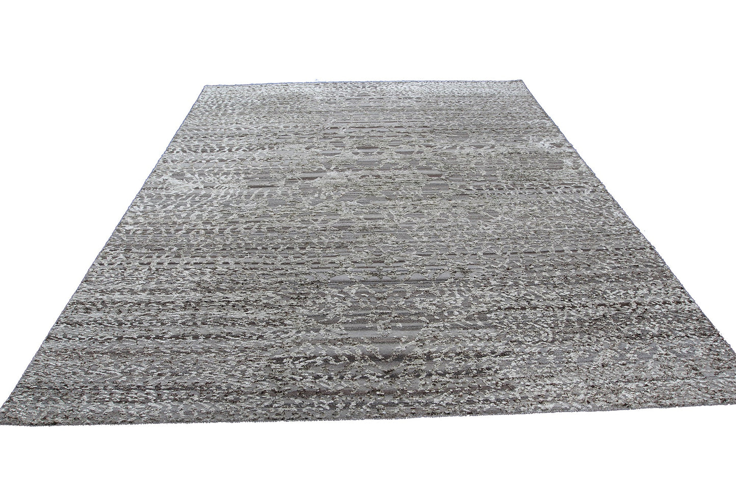 Modern Indian Handmade Area Rug with an Abstract Design