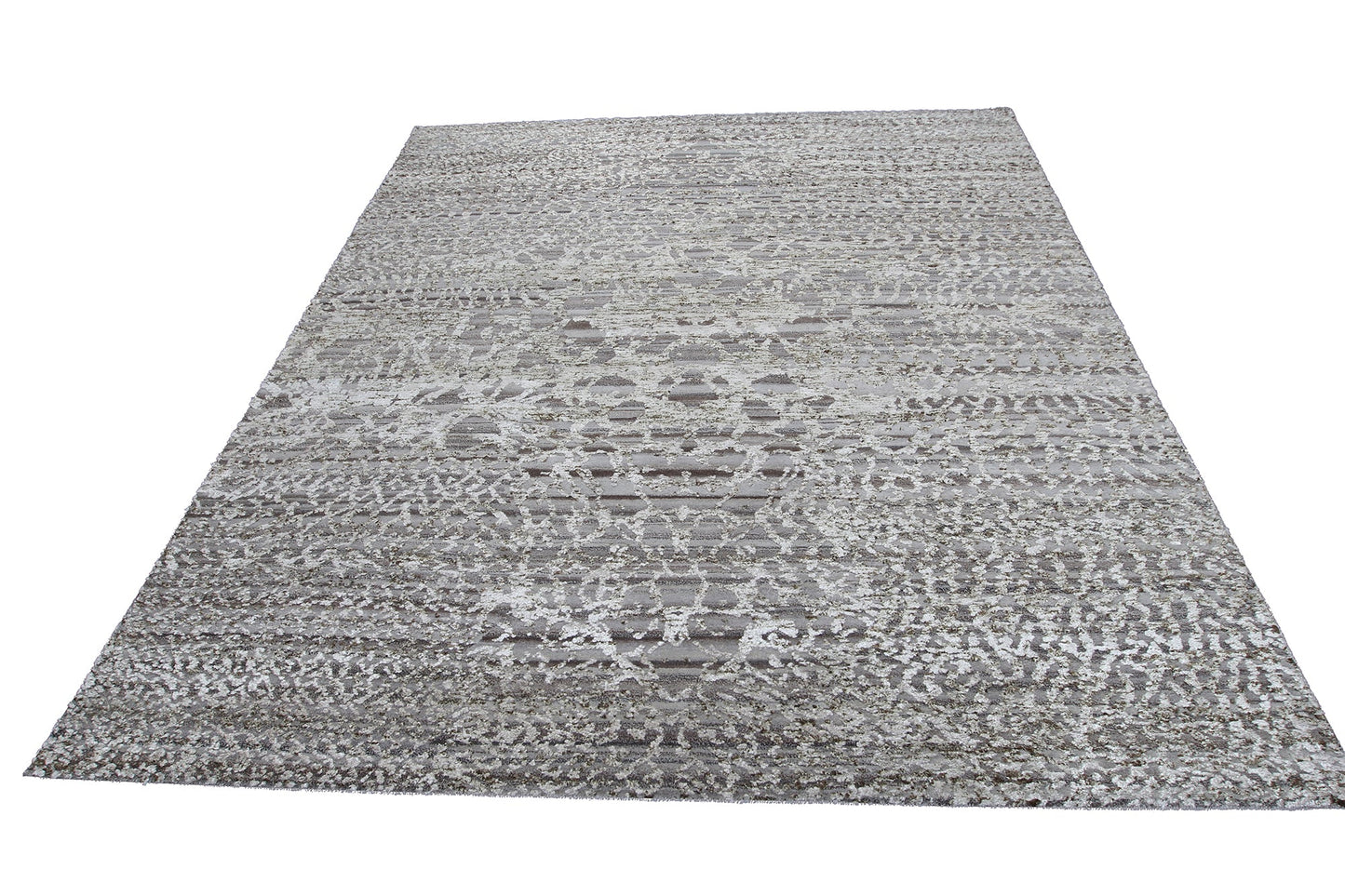 Modern Indian Handmade Area Rug with an Abstract Design