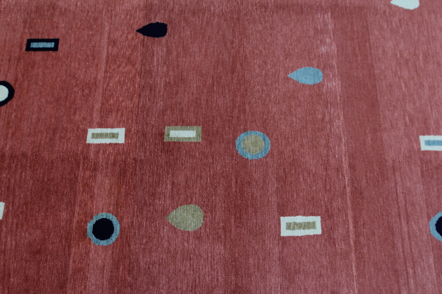 Handmade Indian Tibetan Handmade Wool Carpet With Contemporary Navajo Design