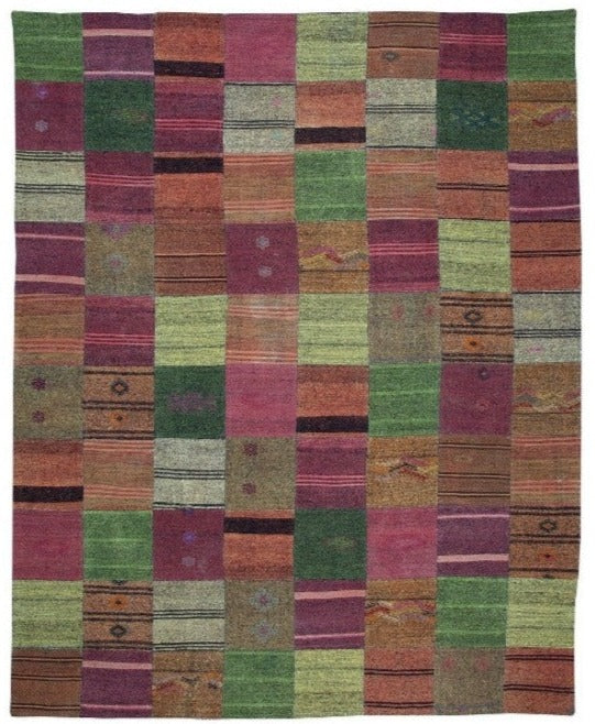 Modern Turkish Patchwork Wool Area Rug product image #27556234428586