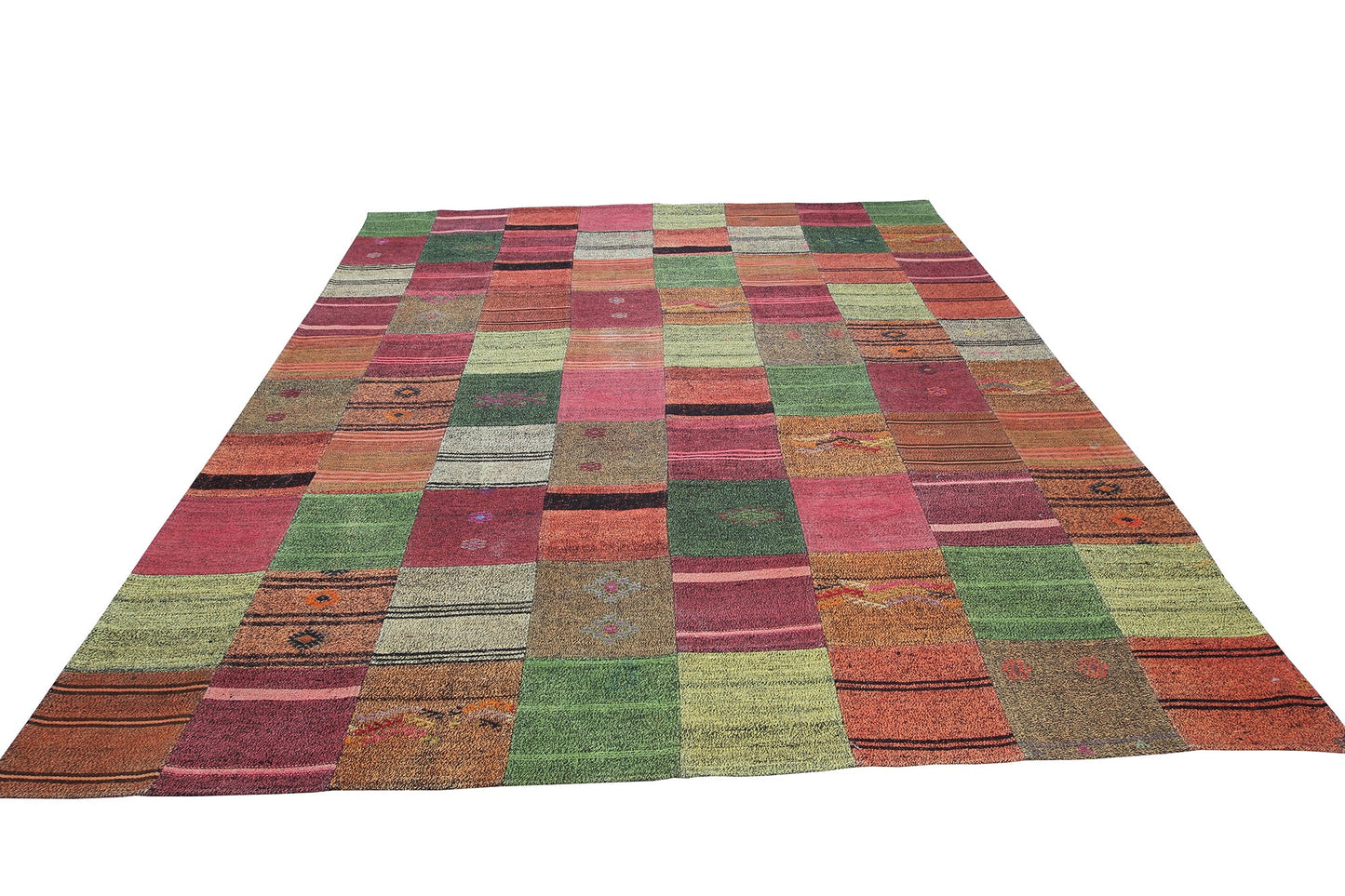 Modern Turkish Patchwork Wool Area Rug product image #27556234526890