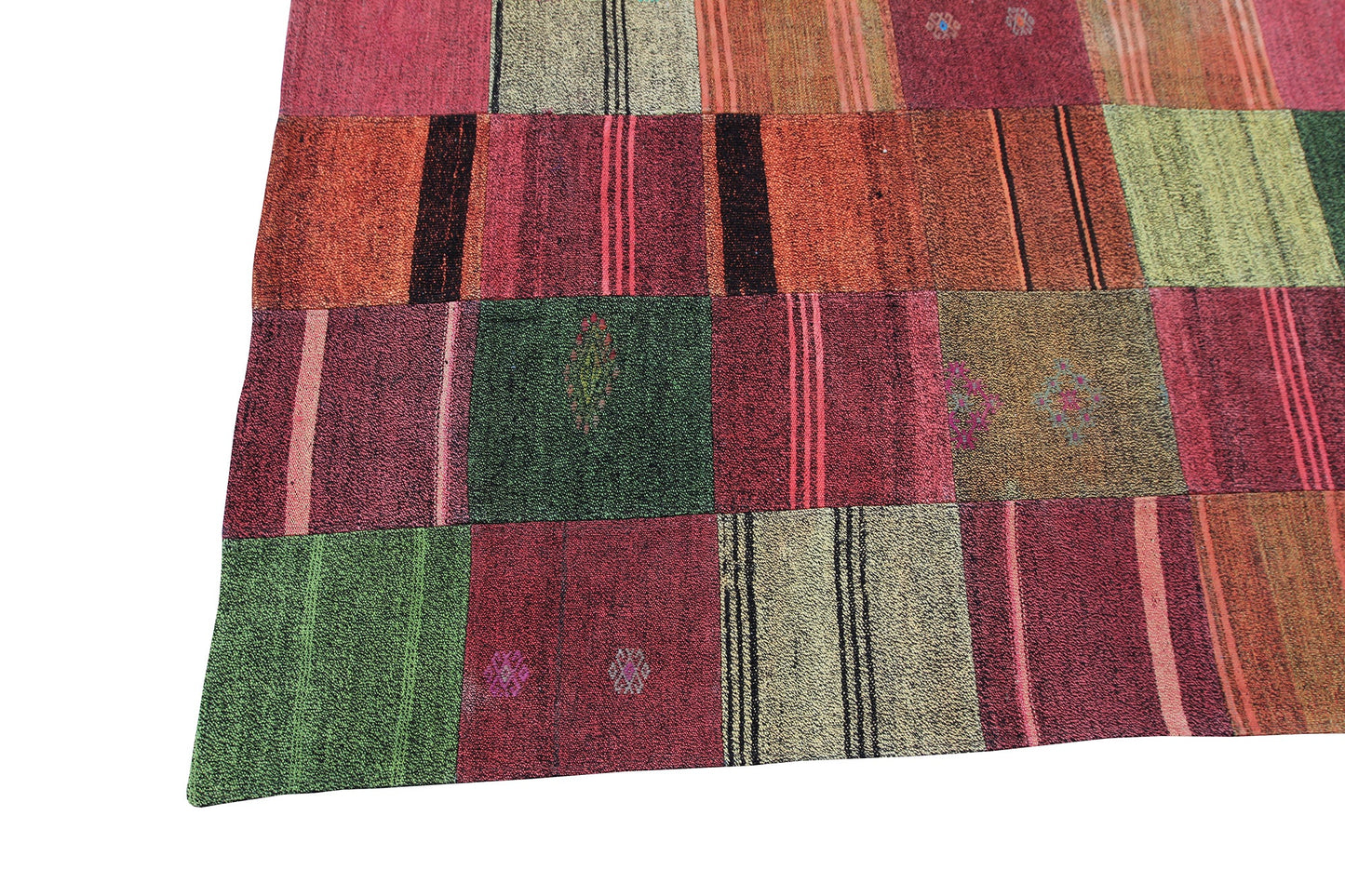 Modern Turkish Patchwork Wool Area Rug product image #27556234657962