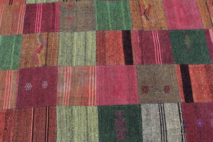 Modern Turkish Patchwork Wool Area Rug-id8
