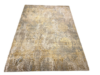 Indian Hand-Knotted Wool  Silk Carpet-id4
