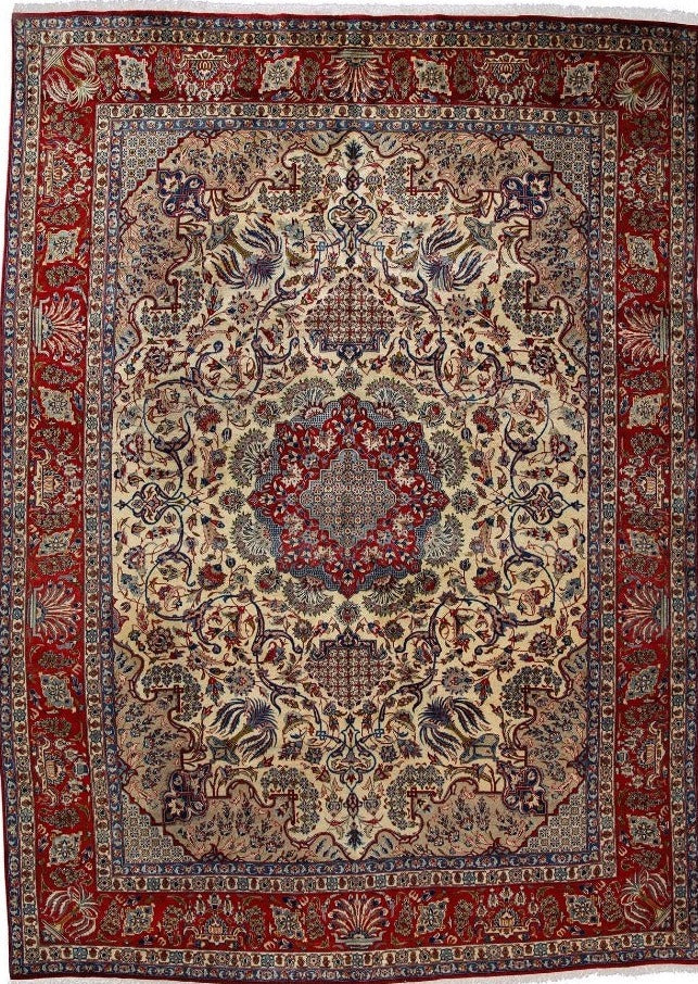 Traditional Persian Isfahan Medallion  Handmade Wool Area Rug product image #27555783966890