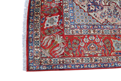 Traditional Persian Isfahan Medallion  Handmade Wool Area Rug-id9
