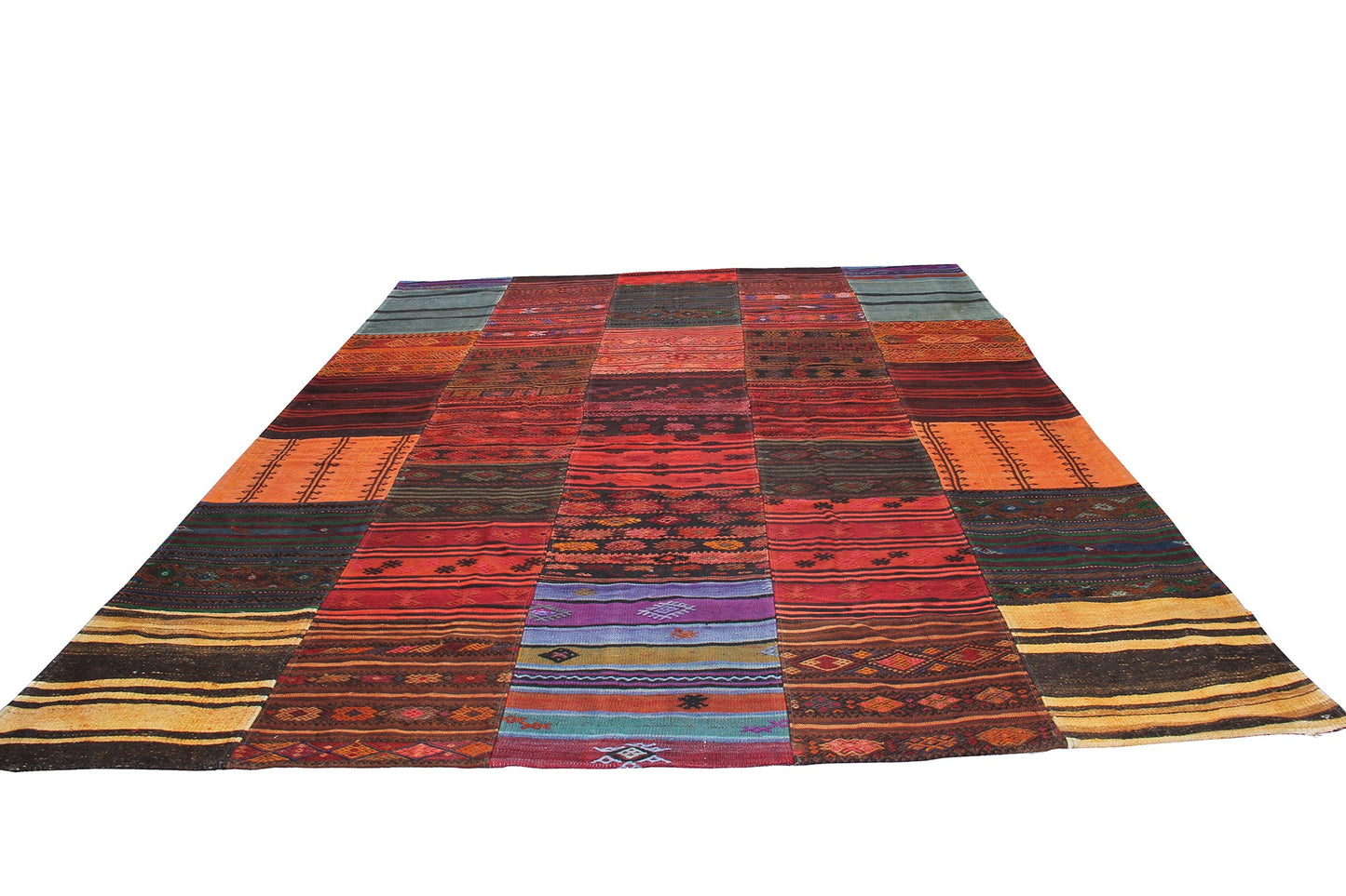 Turkish  Vintage Multicolor  Patchwork Carpet With A Modern Design product image #27555376857258