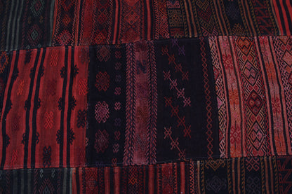 Turkish  Vintage Multicolor  Patchwork Carpet With A Modern Design-id7
