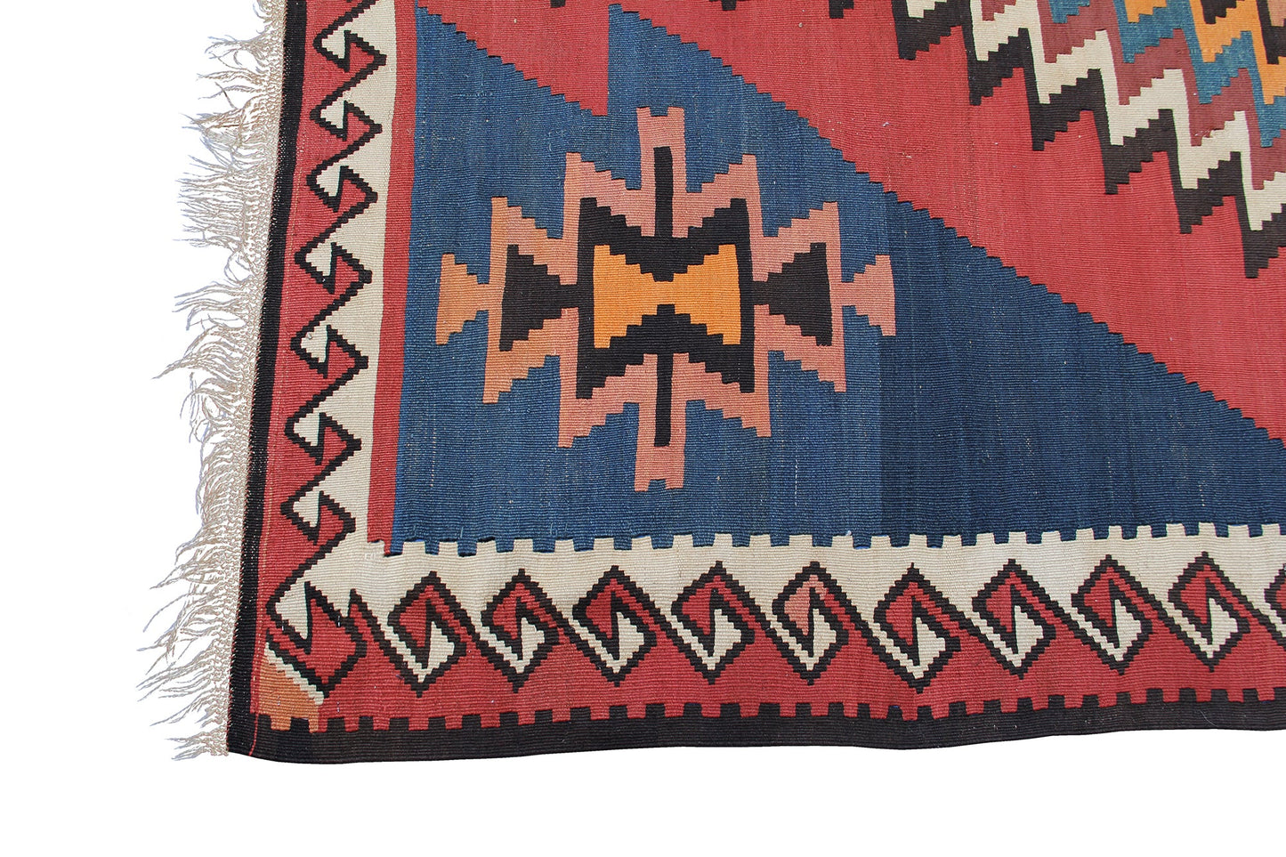 Persian Kilim Runner Rug With Geometric Traditional Design