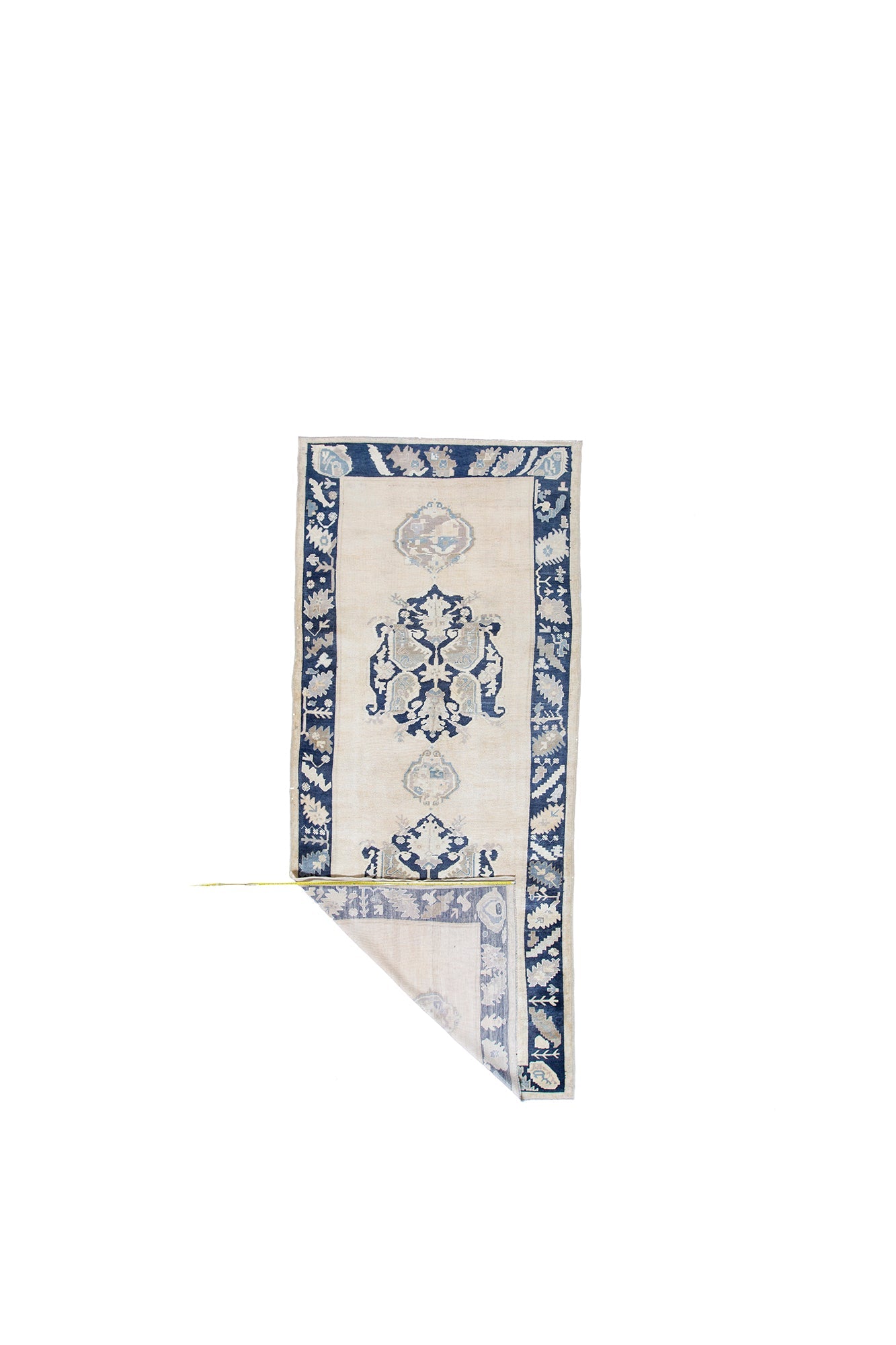 Blue Beige Grey Turkish Handmade Runner Rug product image #27556556538026