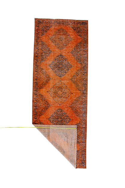 Turkish Vintage Distressed  Wool Runner Rug-id4
