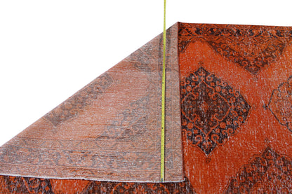 Turkish Vintage Distressed  Wool Runner Rug-id8
