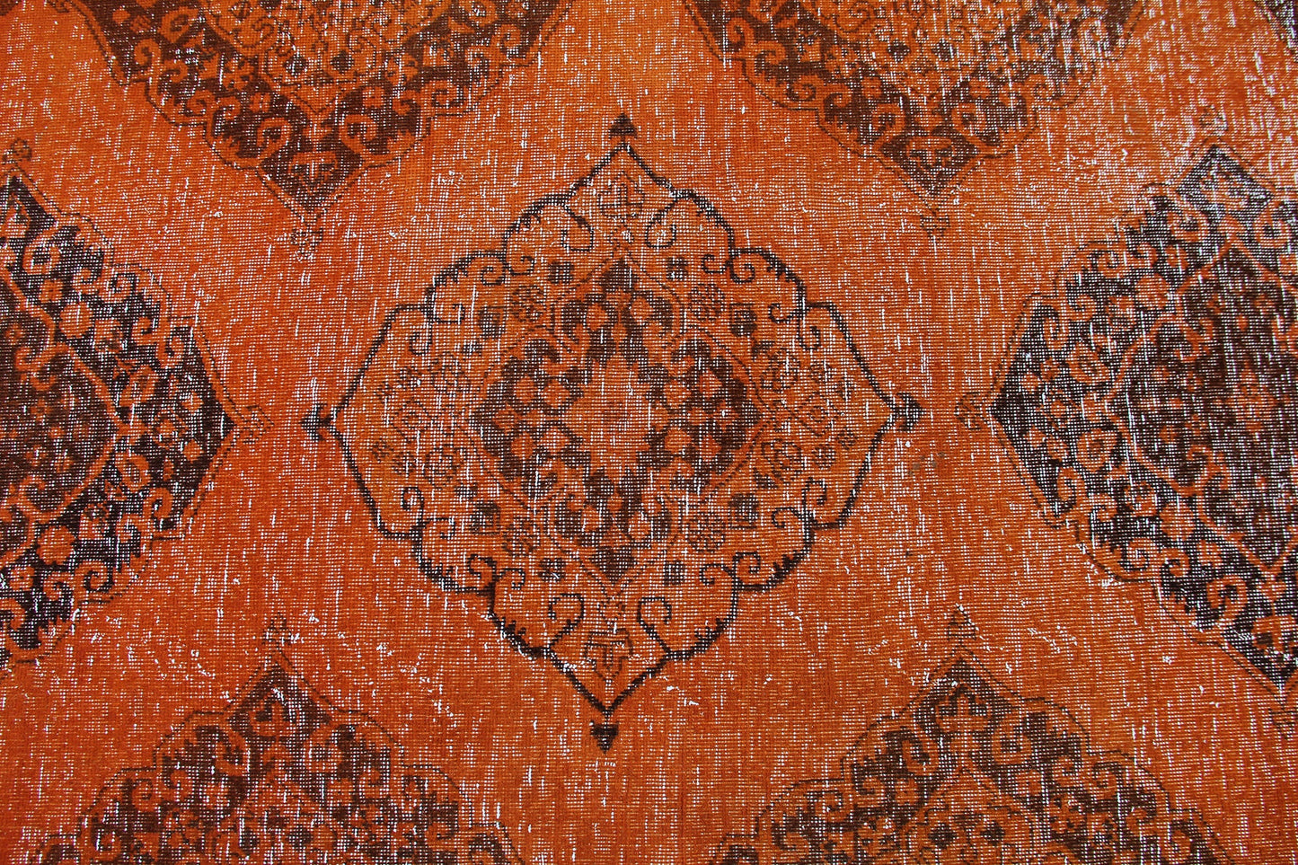 Turkish Vintage Distressed Wool Runner Rug