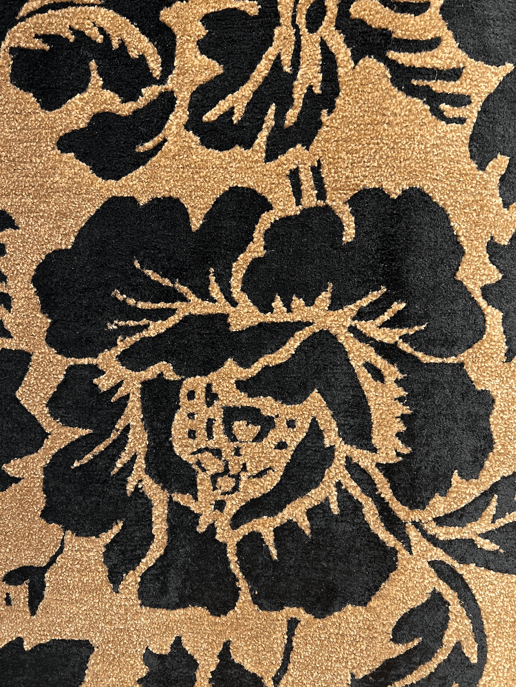 Indian Modern Wool And Silk Hand-Knotted Brown Black Area Rug product image #27556281090218