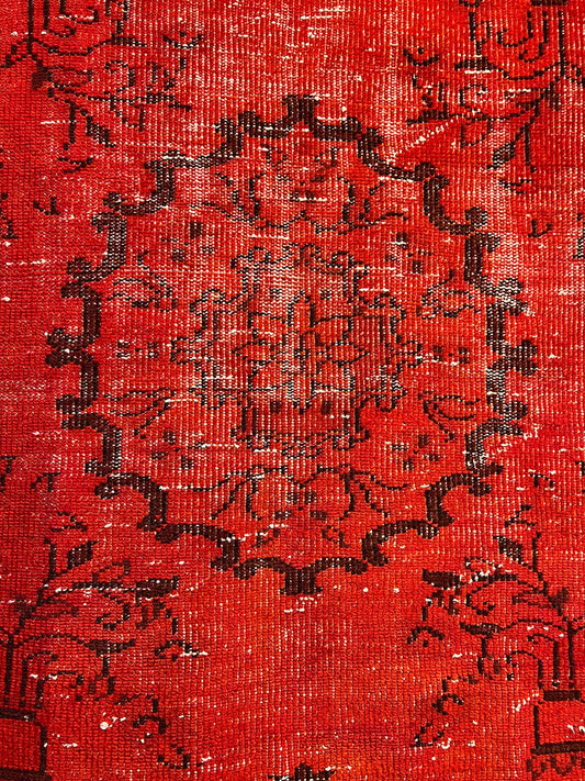 Turkish Fine Handmade Over-Dyed Wool Area Rug