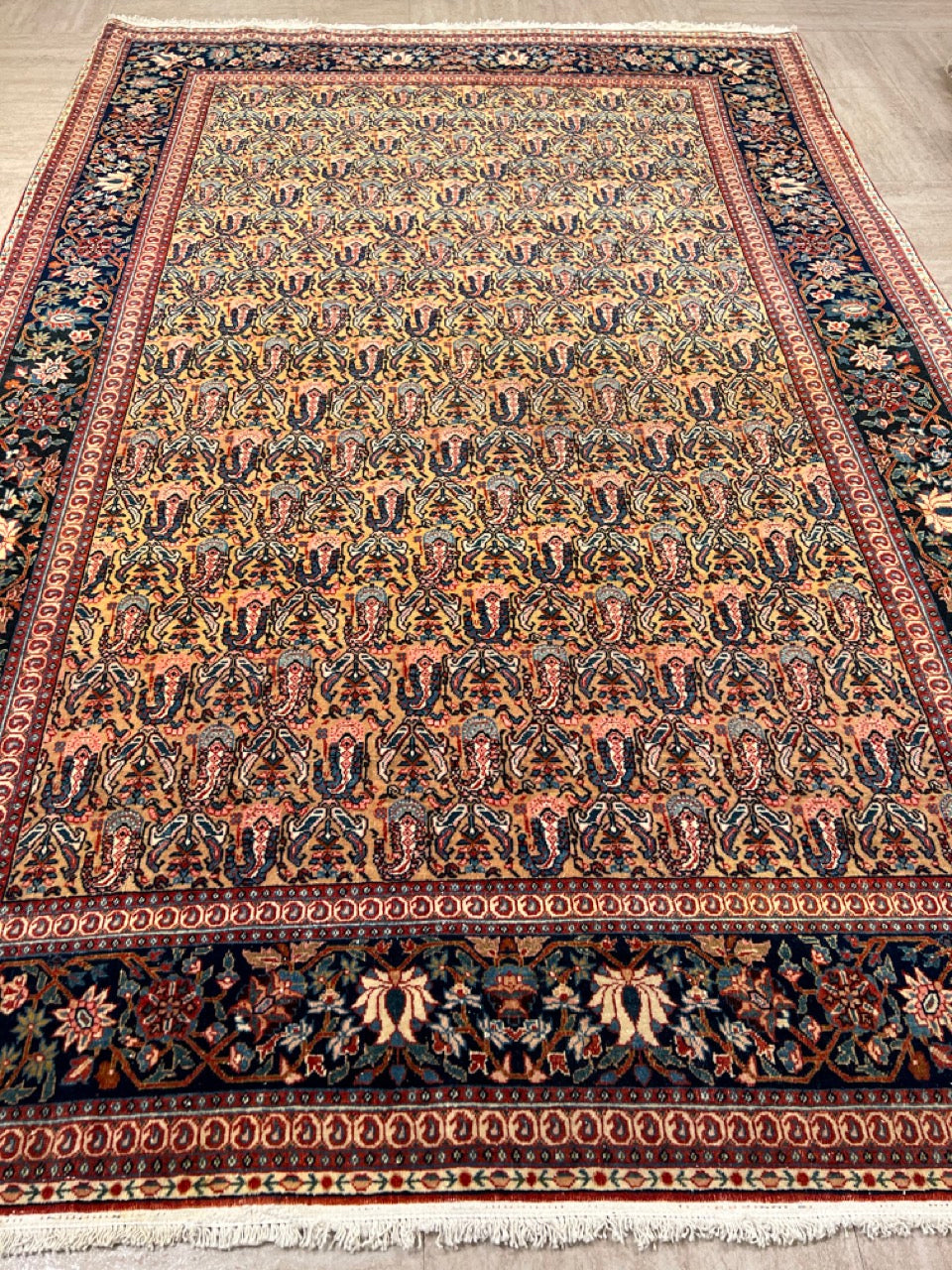 Fine Handmade Real Persian Farahan Antique Boteh Paisley Area Rug product image #27556454858922