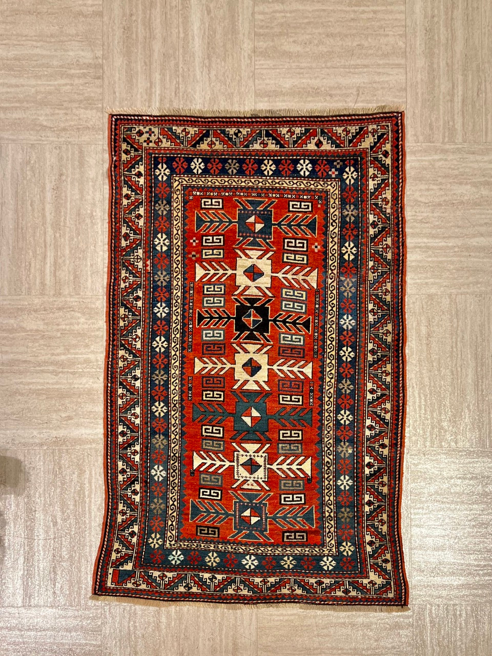 Antique Genje Genuine Fine Armenian Handmade Rug