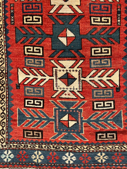 Antique Genje Genuine Fine Armenian Handmade Rug-id5
