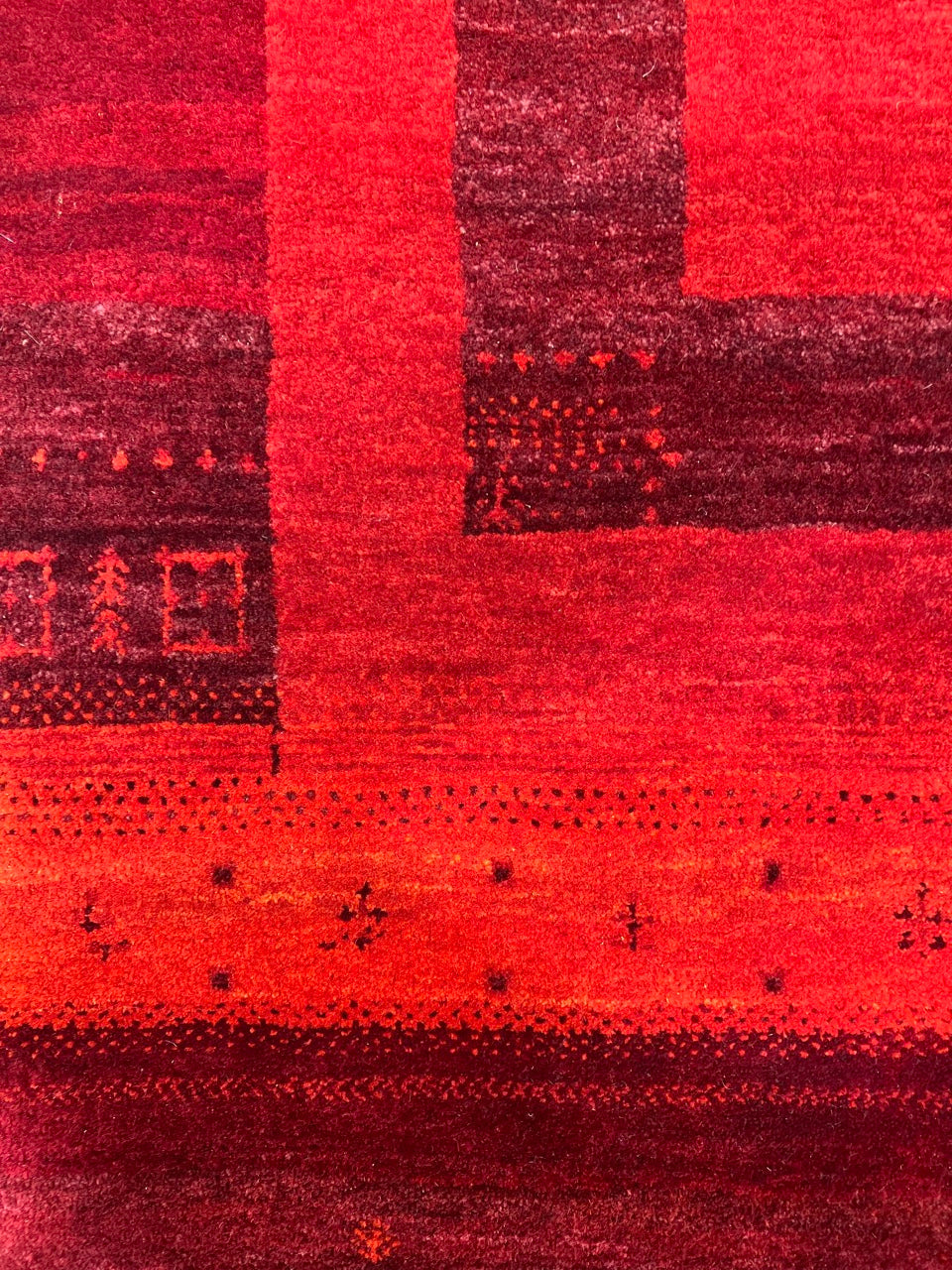 Indian Handwoven Gashgai Similar To Navaho Area Rug