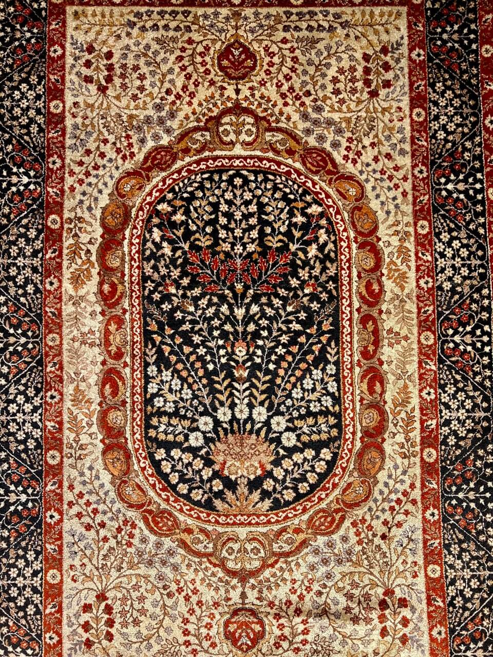 Semi Antique Silk Kashmir Rug French Design product image #27556414849194