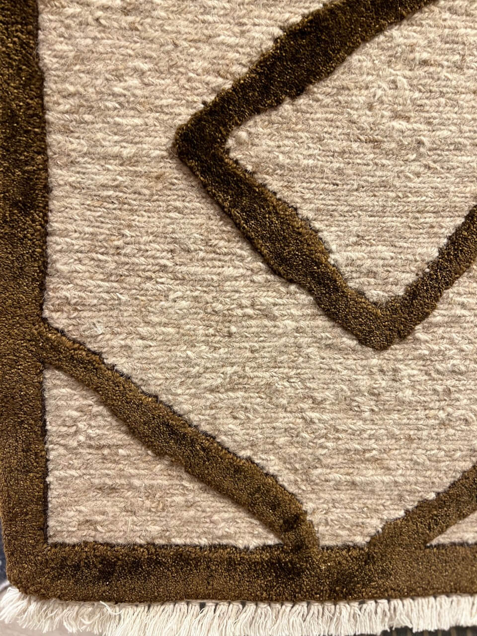 Modern Wool And Silk Indo Handmade Carpet