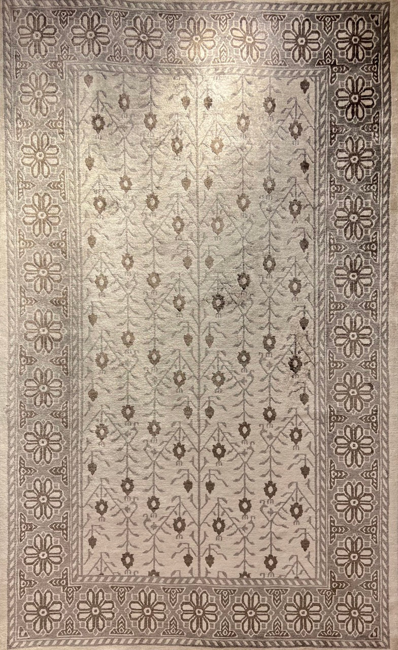 793 - Modern Indian Handwoven Silk Area Rug
